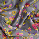 Completo Lenzuola Emporium Violetta Floreale in Raso di cotone