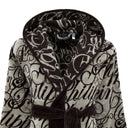 Accappatoio con Cappuccio Philipp Plein Script Moderno in Spugna