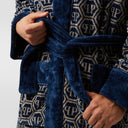 Accappatoio con Cappuccio Philipp Plein Pattern Moderno in Spugna