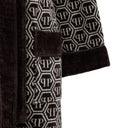 Accappatoio con Cappuccio Philipp Plein Pattern Moderno in Spugna