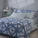Copripiumino con federe Mirabello Shibori Geometrico in Percalle Luisiana