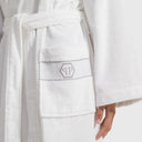 Accappatoio con Cappuccio Philipp Plein Logo Moderno in Spugna