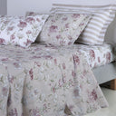 Completo Copripiumino Emporium Lisianthus Floreale in Percalle