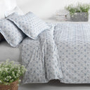 Copripiumino con federe Mirabello Luisiana Petite-bouquet Floreale in Percalle