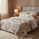 Completo Lenzuola Emporium Fuchsia Floreale in Percalle